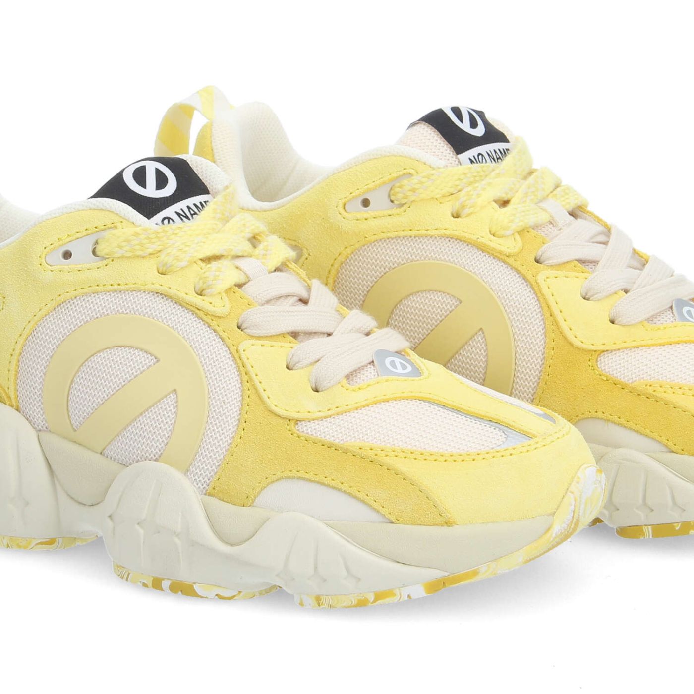 KRAZEE MILKSHAKE W - SUEDE/KNIT/SUED - YELLOW/OFF WHITE/BANANA YELLOW